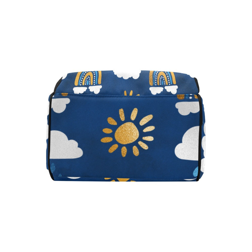Blue Rainbow Custom Multi-Function Diaper Bag Backpack