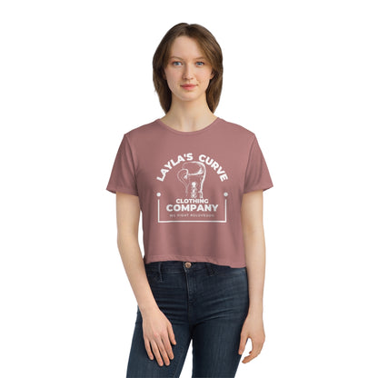 Layla’s Curve Signature Women's Flowy Cropped Tee