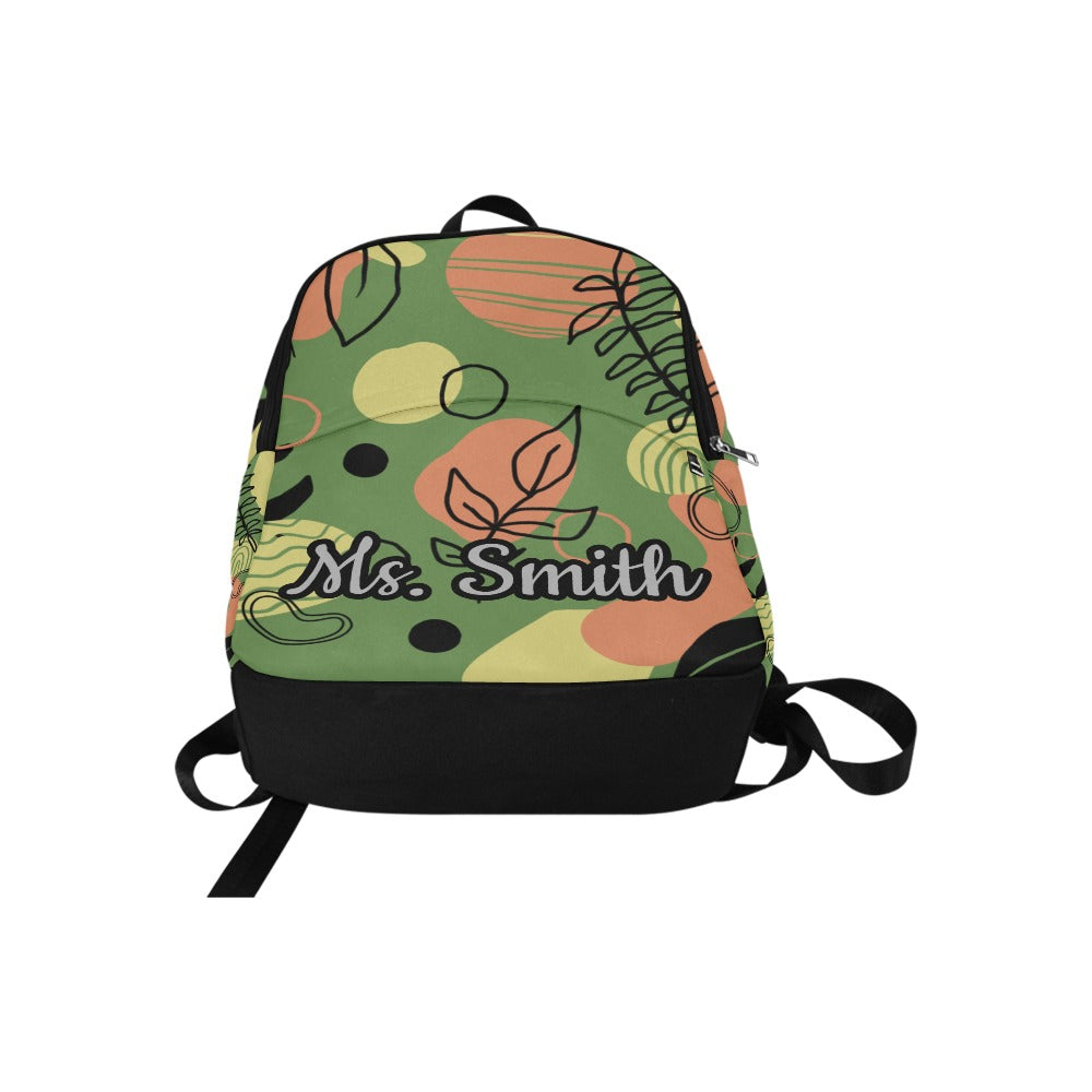 Green Leaf Custom Teacher Backpack