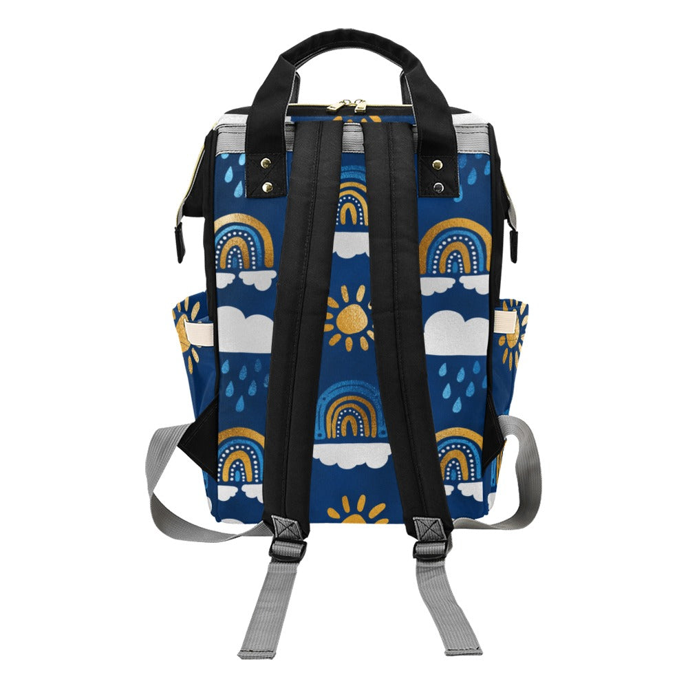 Blue Rainbow Custom Multi-Function Diaper Bag Backpack