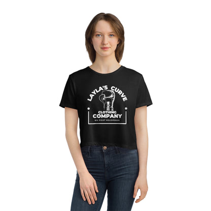 Layla’s Curve Signature Women's Flowy Cropped Tee