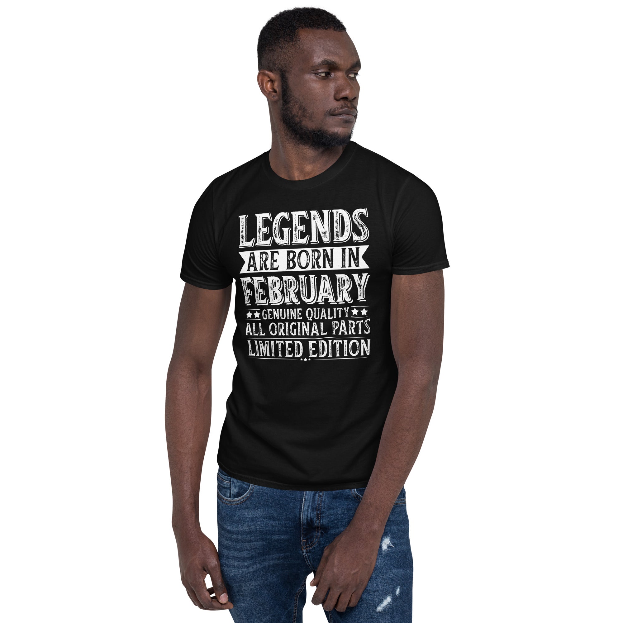 Legends Are Born in February Short-Sleeve Unisex T-Shirt