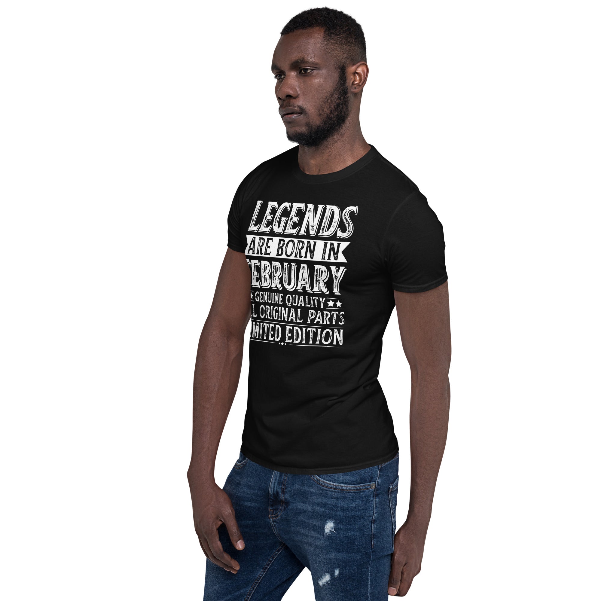 Legends Are Born in February Short-Sleeve Unisex T-Shirt