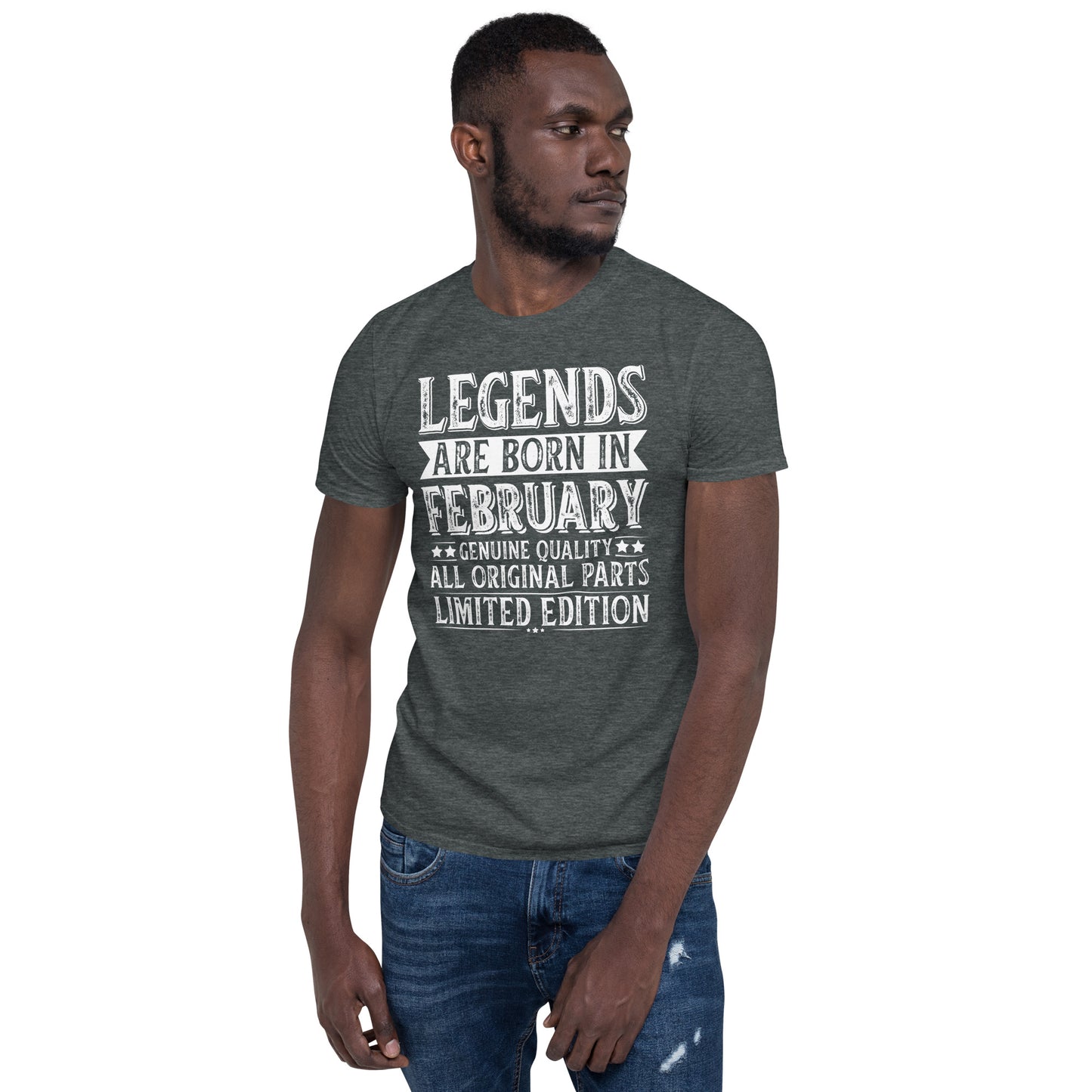 Legends Are Born in February Short-Sleeve Unisex T-Shirt