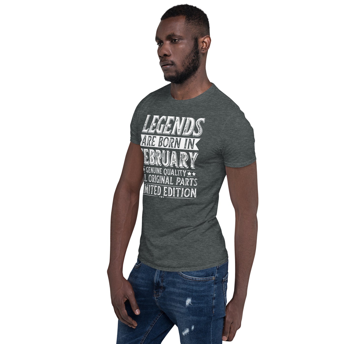 Legends Are Born in February Short-Sleeve Unisex T-Shirt