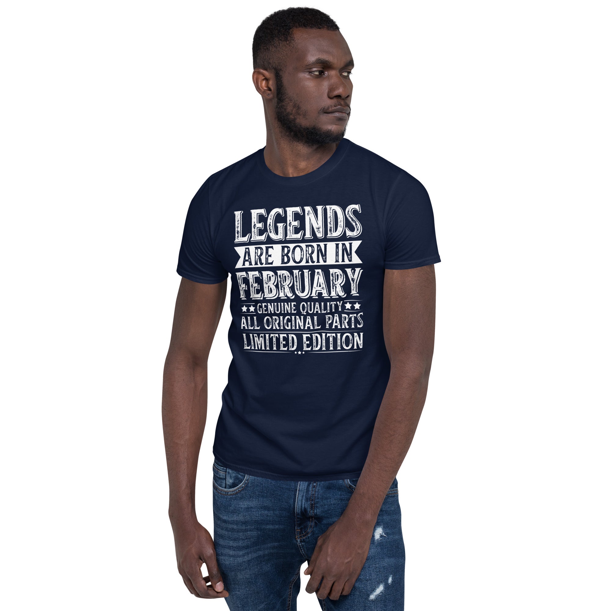 Legends Are Born in February Short-Sleeve Unisex T-Shirt