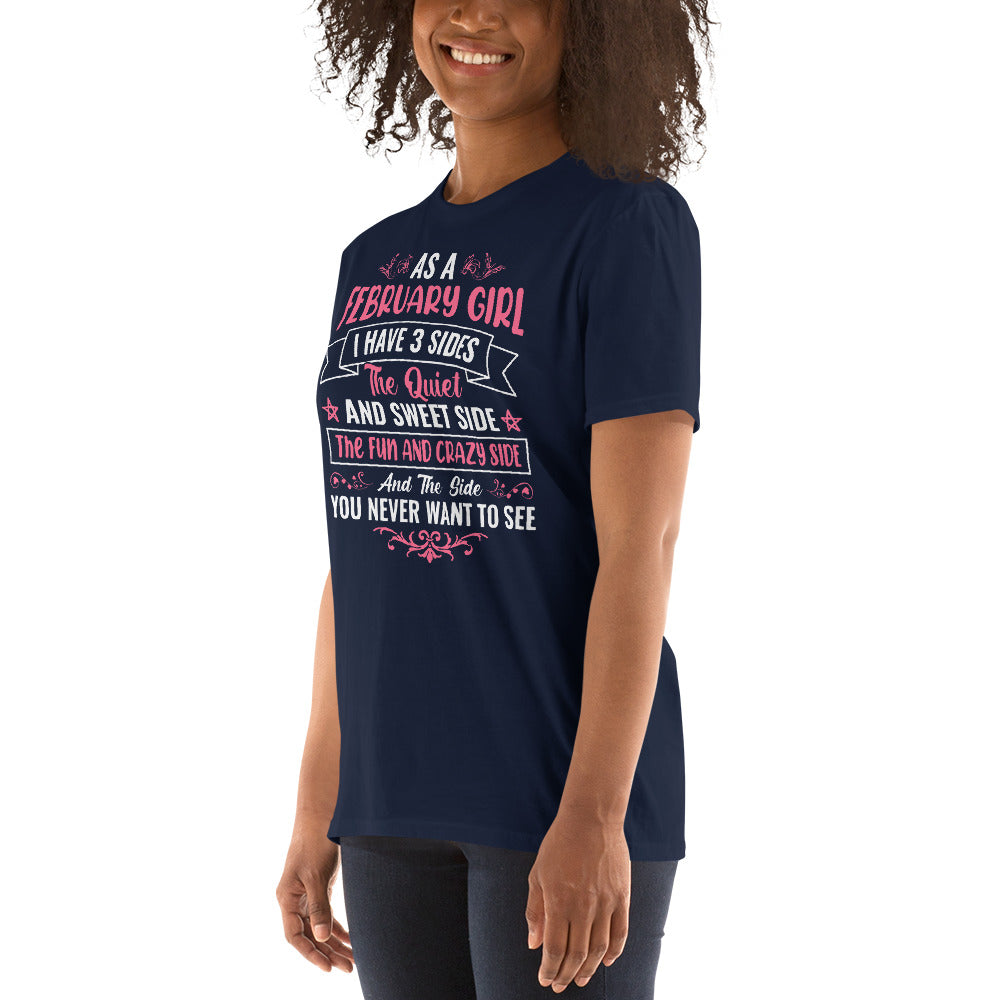 February Girl Short-Sleeve Unisex T-Shirt