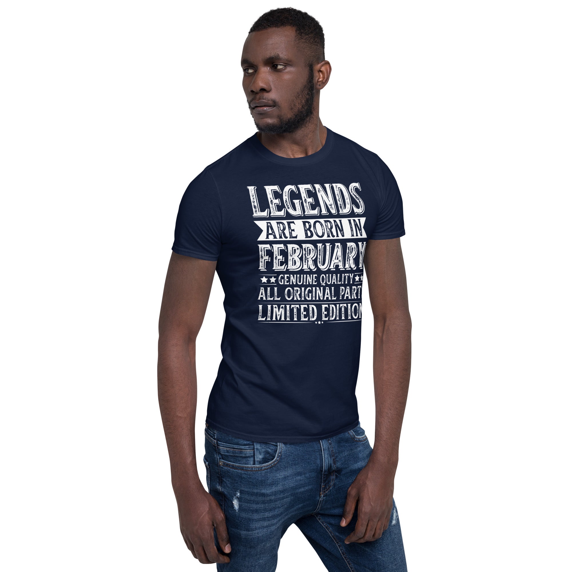 Legends Are Born in February Short-Sleeve Unisex T-Shirt