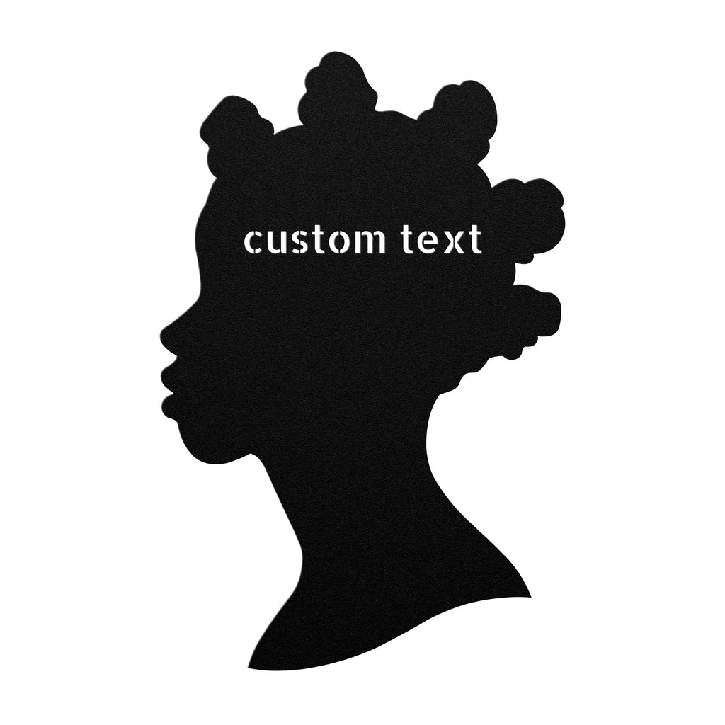 Custom Bantu Knot Metal Sign