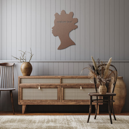 Custom Bantu Knot Metal Sign