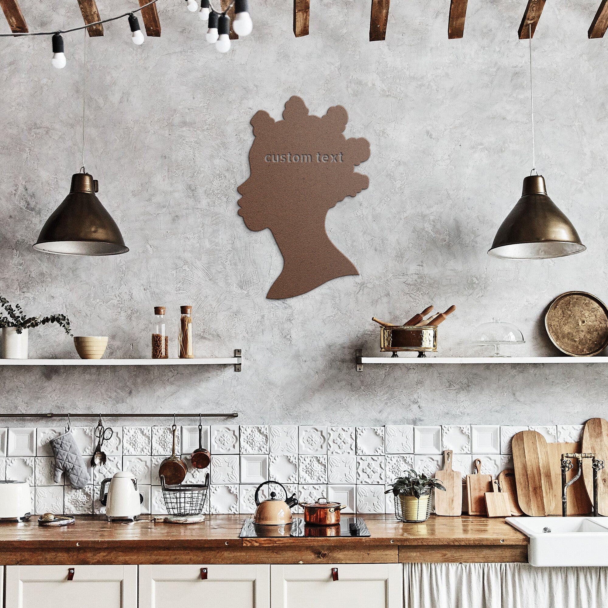 Custom Bantu Knot Metal Sign