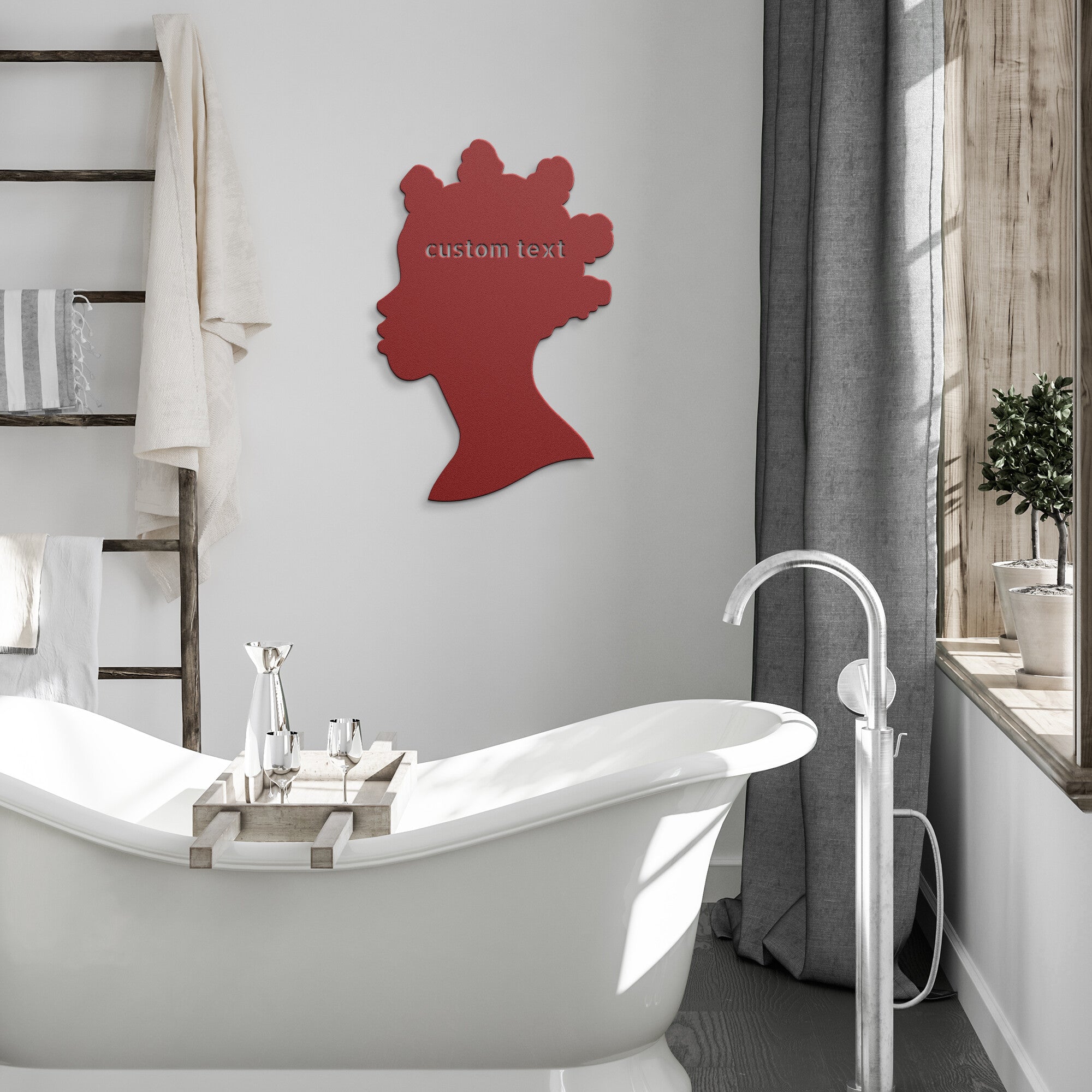 Custom Bantu Knot Metal Sign