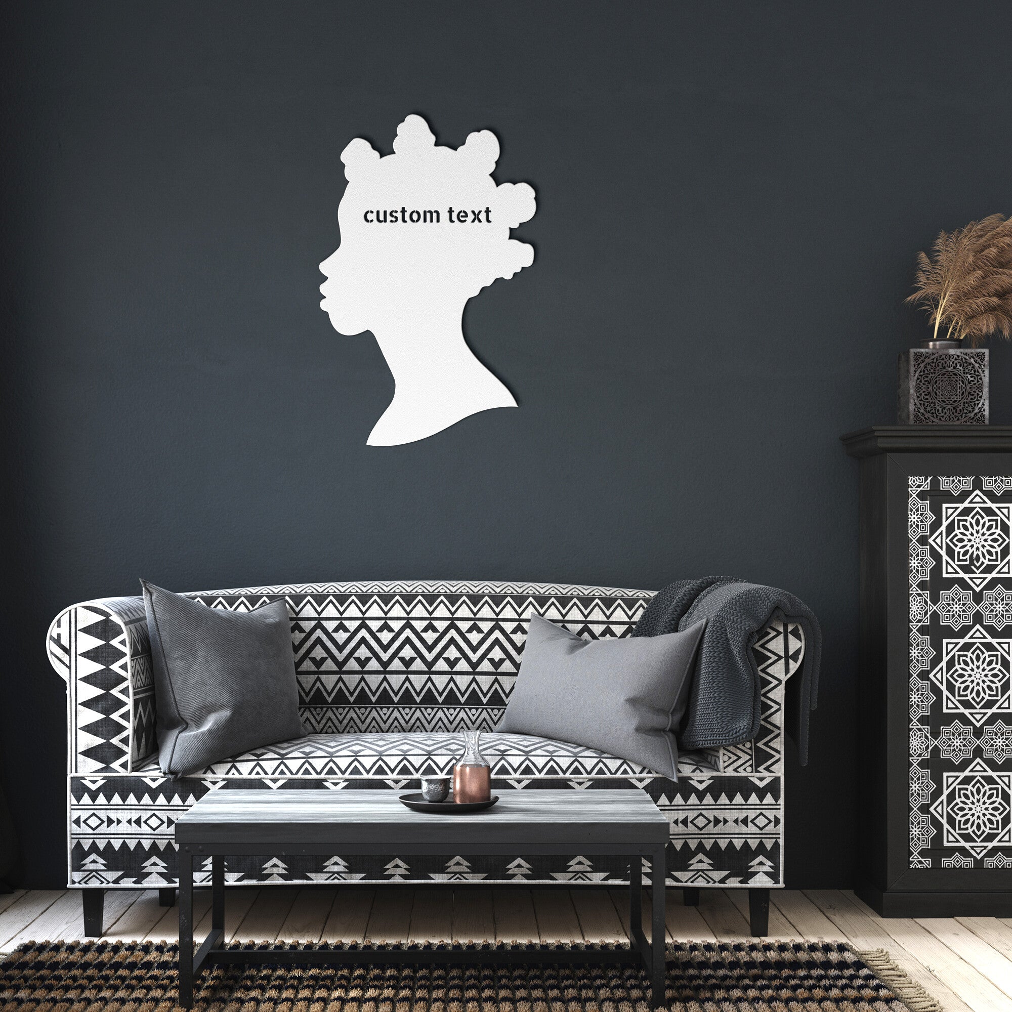 Custom Bantu Knot Metal Sign