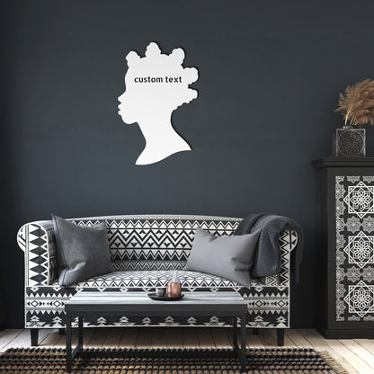 Custom Bantu Knot Metal Sign